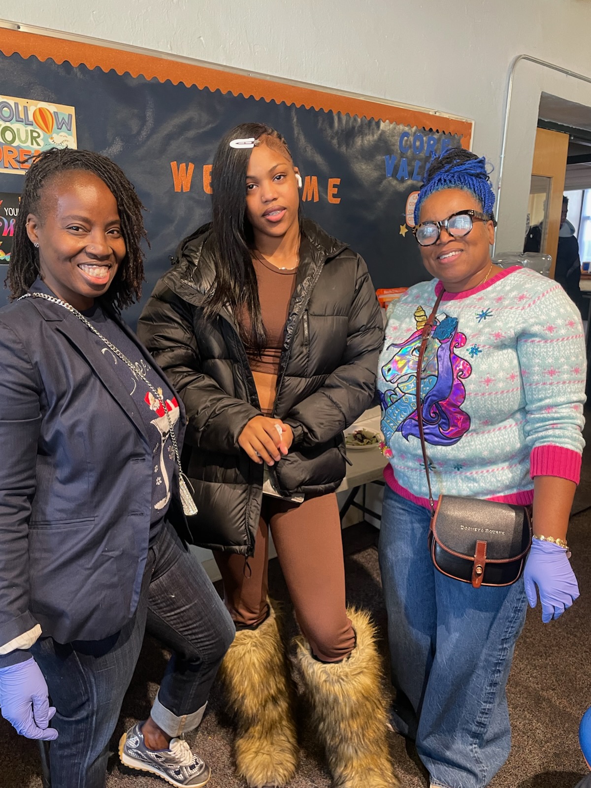 Donya Chamberlain, CB Community Schools board member, and Julie, CB...