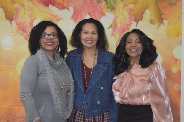 Tiffaney Whipple, CB Community Schools principal, Paula Solomon, CB Community Board President and Chair, and Dr. Robbin Smart, CB Community Schools, Head of School. (Photo by Maggie Corcoran)