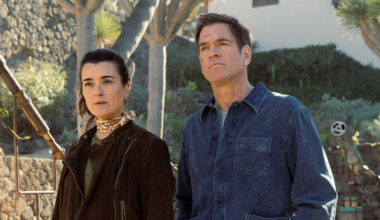 L-R Cote De Pablo as Ziva David and Michael Weatherly as Tony Dinozzo In NCIS: Tony & Ziva, episode 10, season 1,