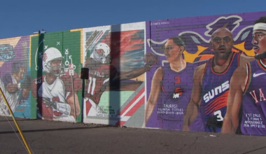 Phoenix-area artist updates mural as tribute to Arizona sports