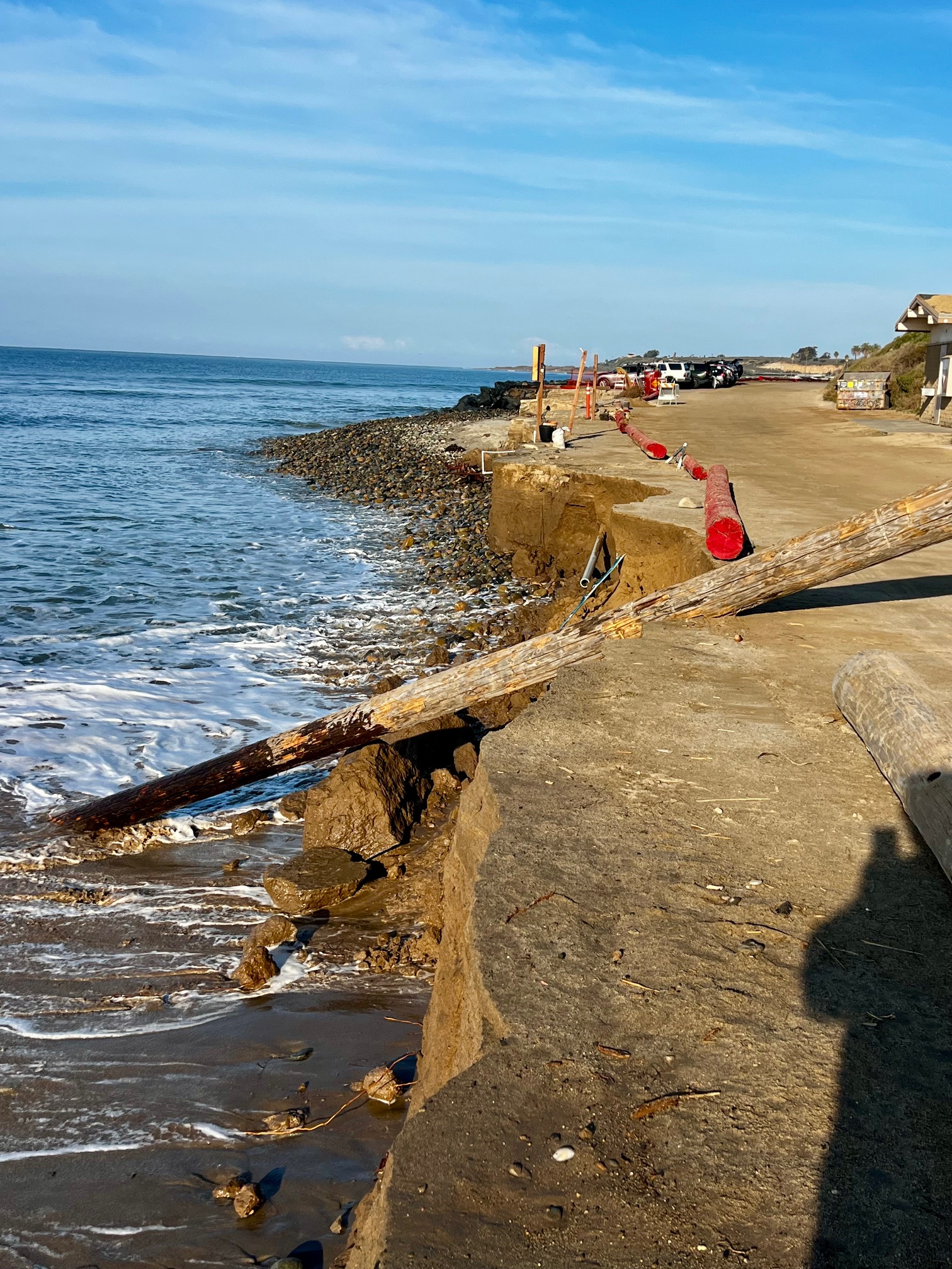 The king tides this week washed away sections of beach...