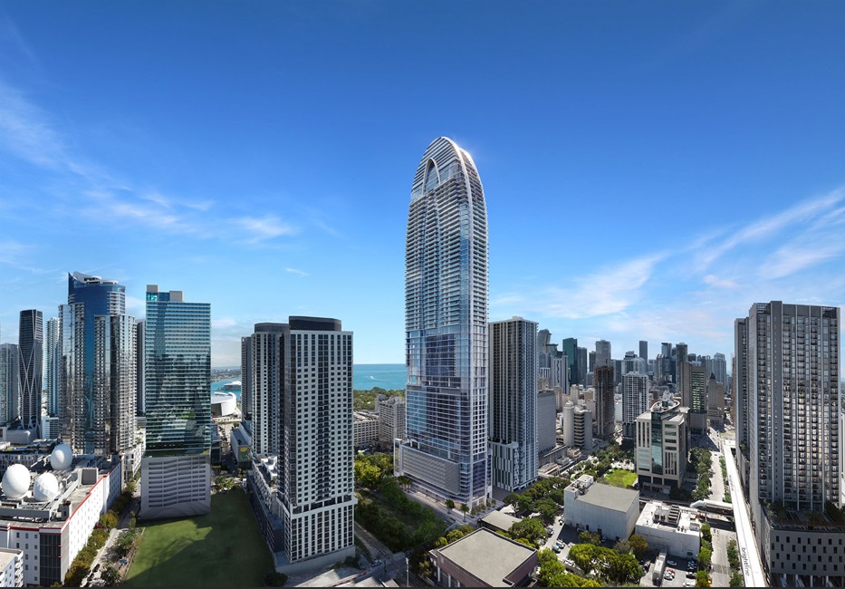 Tulip-shaped tower on the rise in South Florida, to open in 2027