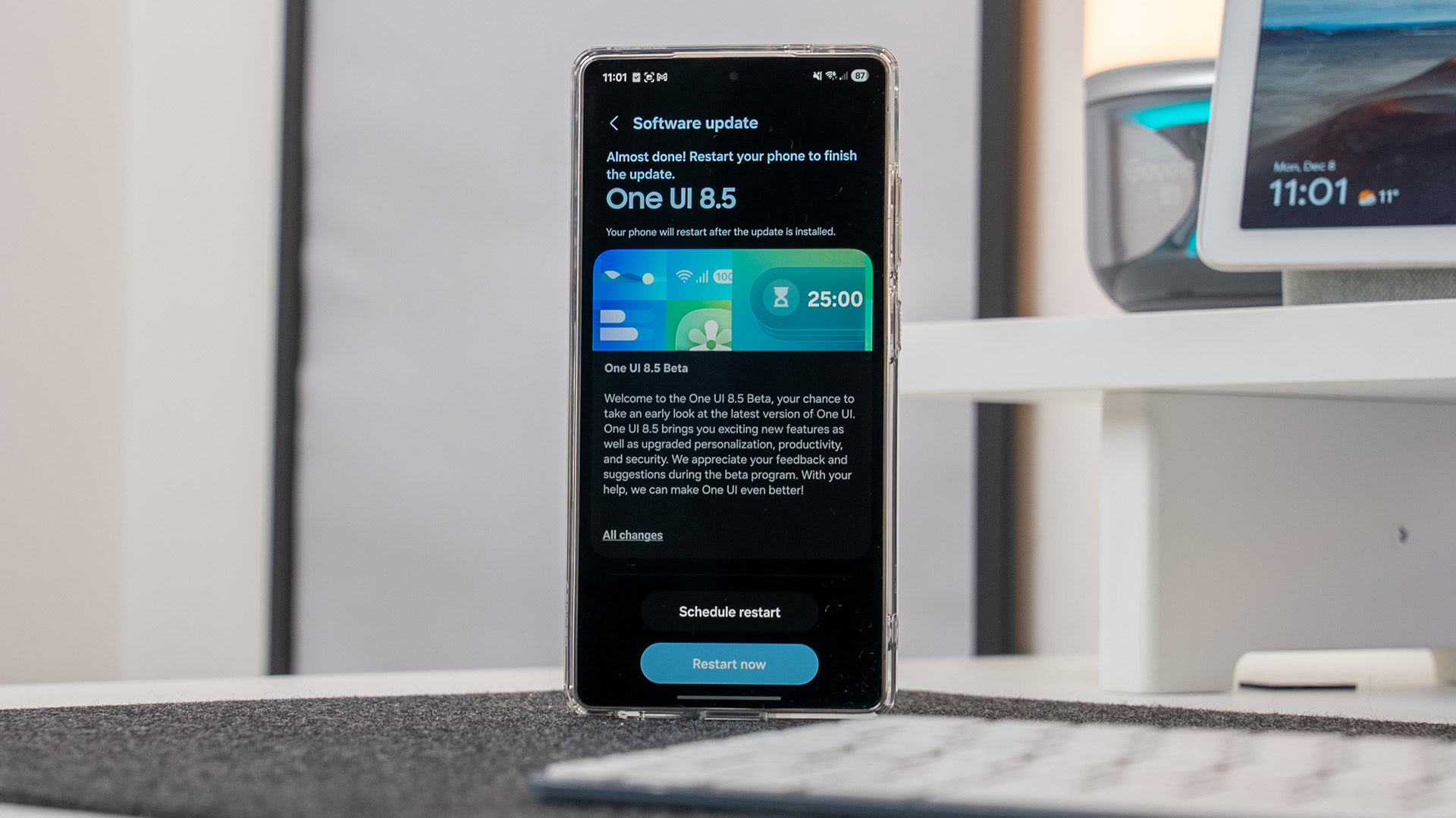 One UI 8.5 Update screen One UI 8.5 Update screen