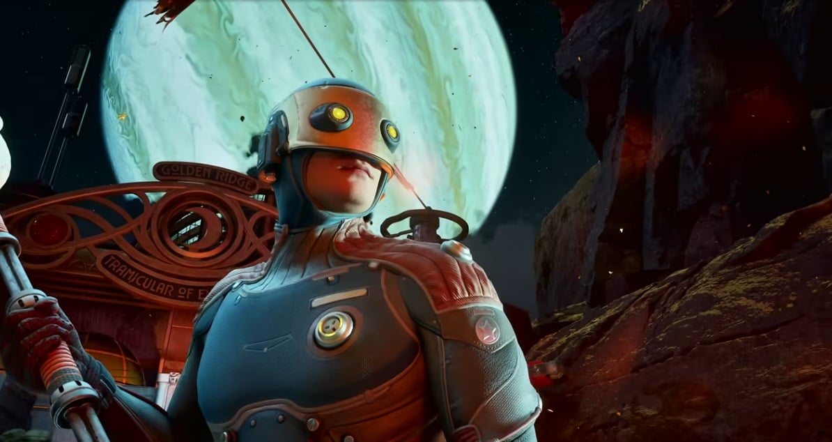 A space farer appears on a strange planet.