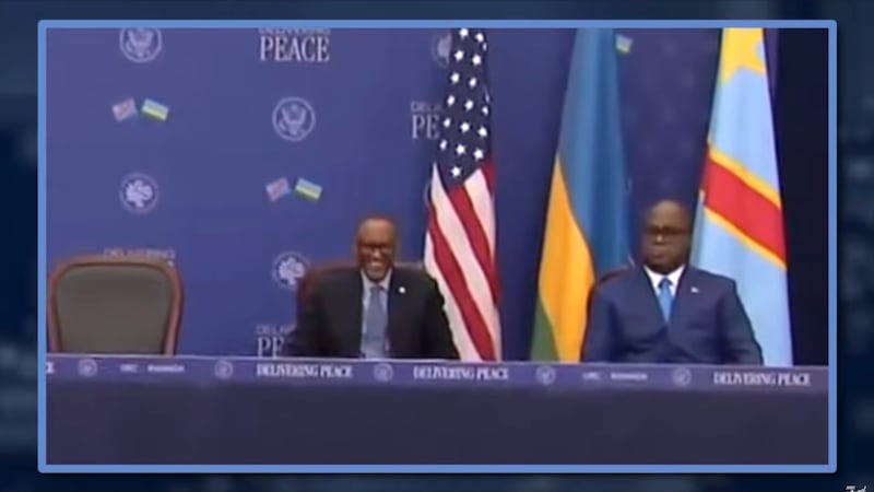 Jimmy Kimmel Live! Clip showing Presidents Kagame and Tshisekedi.