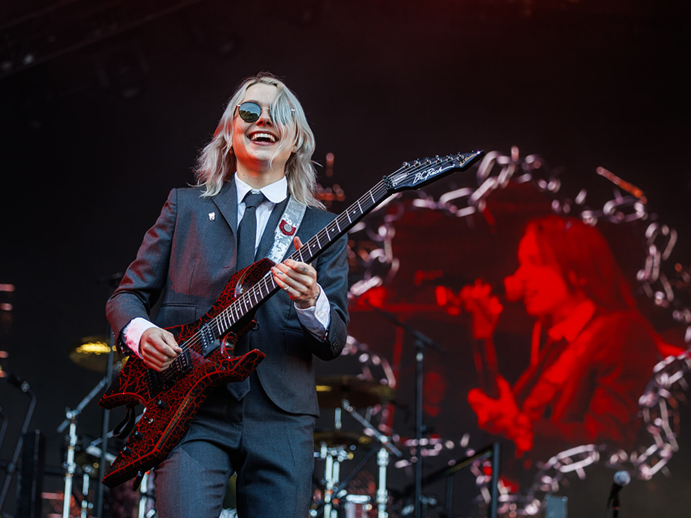 Phoebe Bridgers performing with Boygenius at Oyafestivalen in 2023, photo by Per Ole Hagen/Redferns via Getty Images
