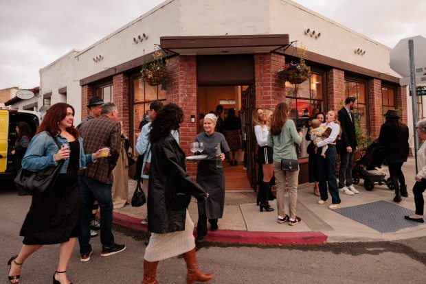 The opening for the "This is Now" pop-up art exhibition in the Rancho Santa Fe village, curated by the Ryan Campbell Garrett Art Advisory. (Eugenio Iglesias)