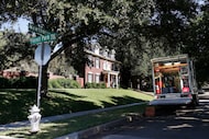 A truck is parked in front of a house on Hawthorne Avenue in Fort Worth, where Taylor...
