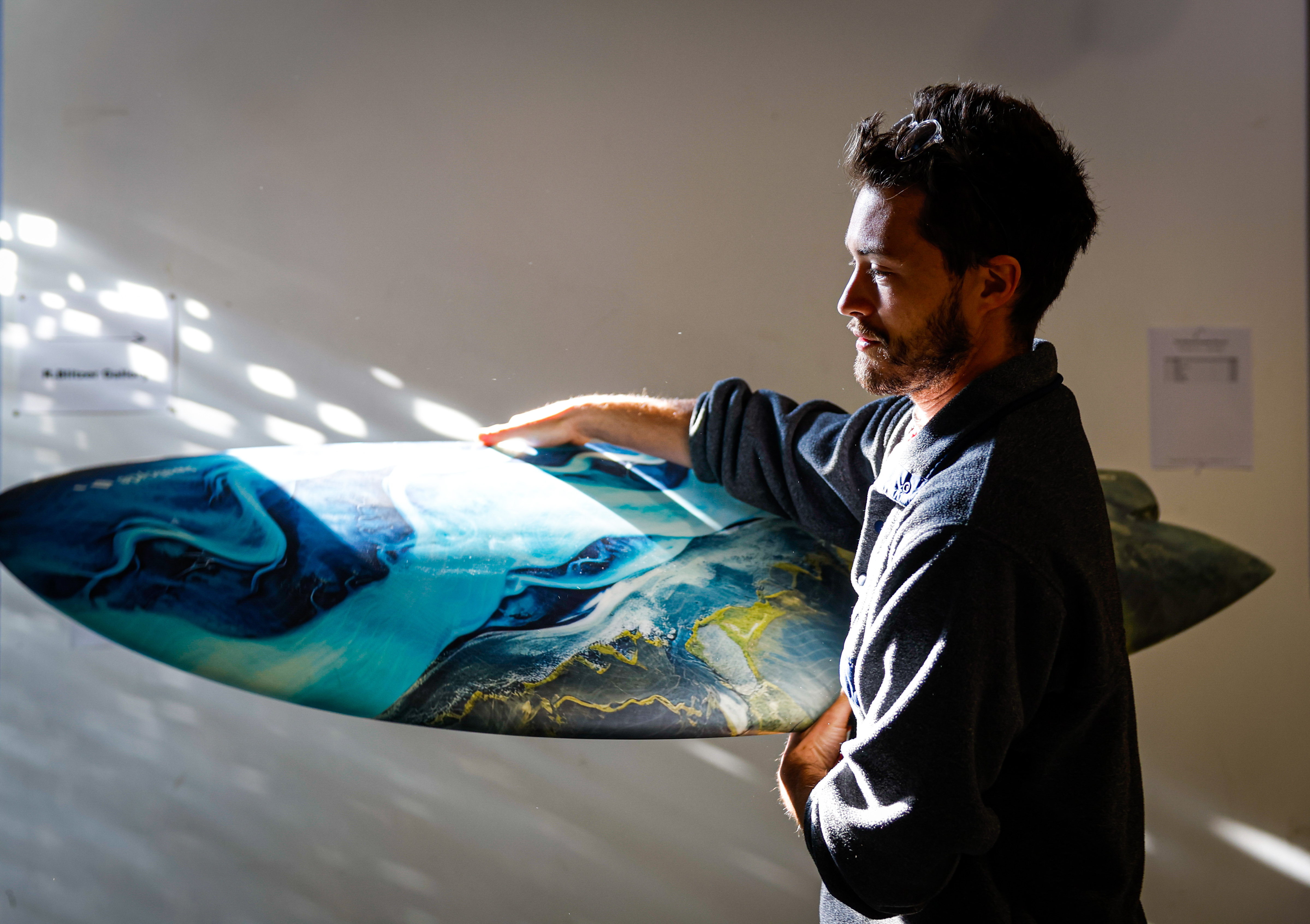 Patricio Guerrero, chief executive officer of Swellcycle, holds an Artboard...