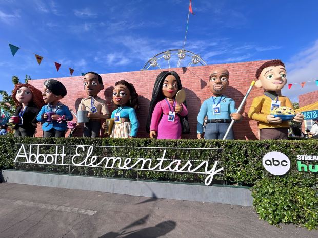 The "Abbott Elementary" activation on Thursday outside the San Diego Convention Center. (Jemma Stephenson/The San Diego Union-Tribune)