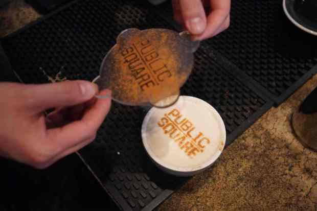 ....A barista make coffee at Public Square Cafe on Wednesday, July 2, 2025 in La Mesa, CA. (Michael Ho / The San Diego Union-Tribune)