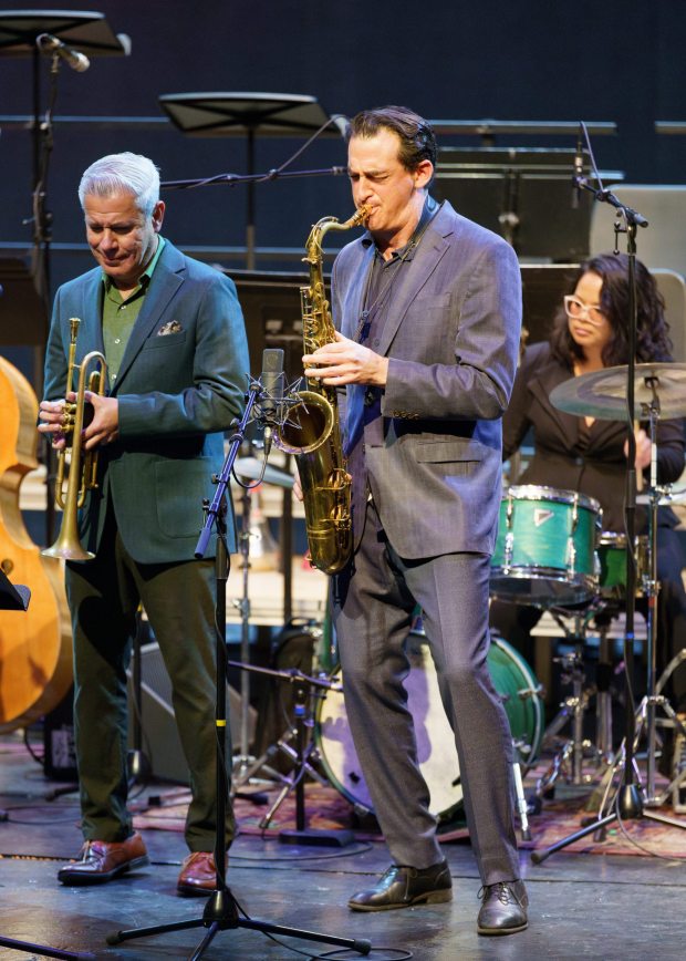 Trumpeter Gilbert Castellanos and saxophonist Brian Levy are fellow faculty members at SDSU's Department of Jazz Studies. (Gabriel Anthony Patterson)