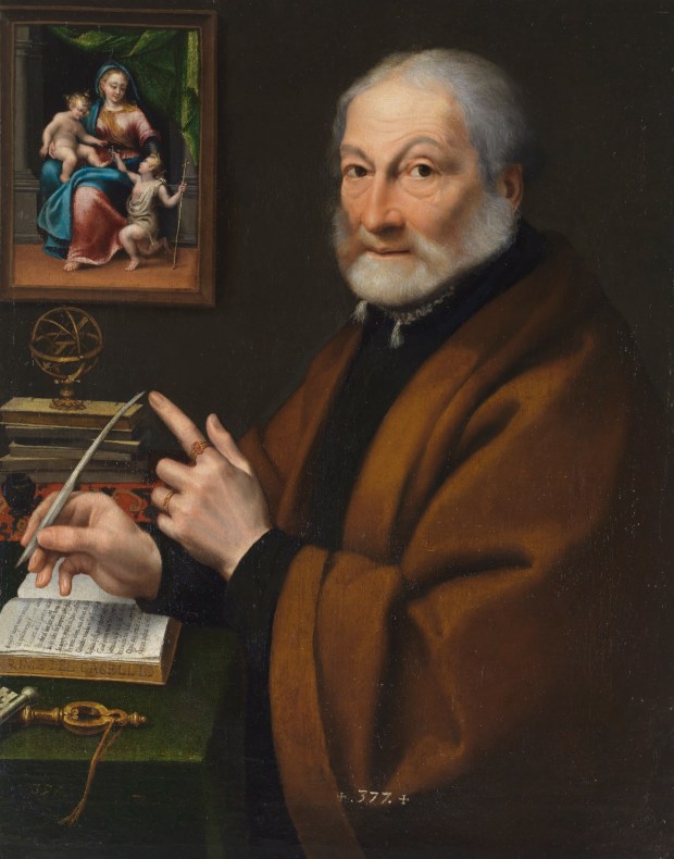 "Giovanni Battista Caselli, Poet from Cremona," (1557-58, oil on canvas) by Sofonisba Anguissola. (Museo Nacional del Prado)