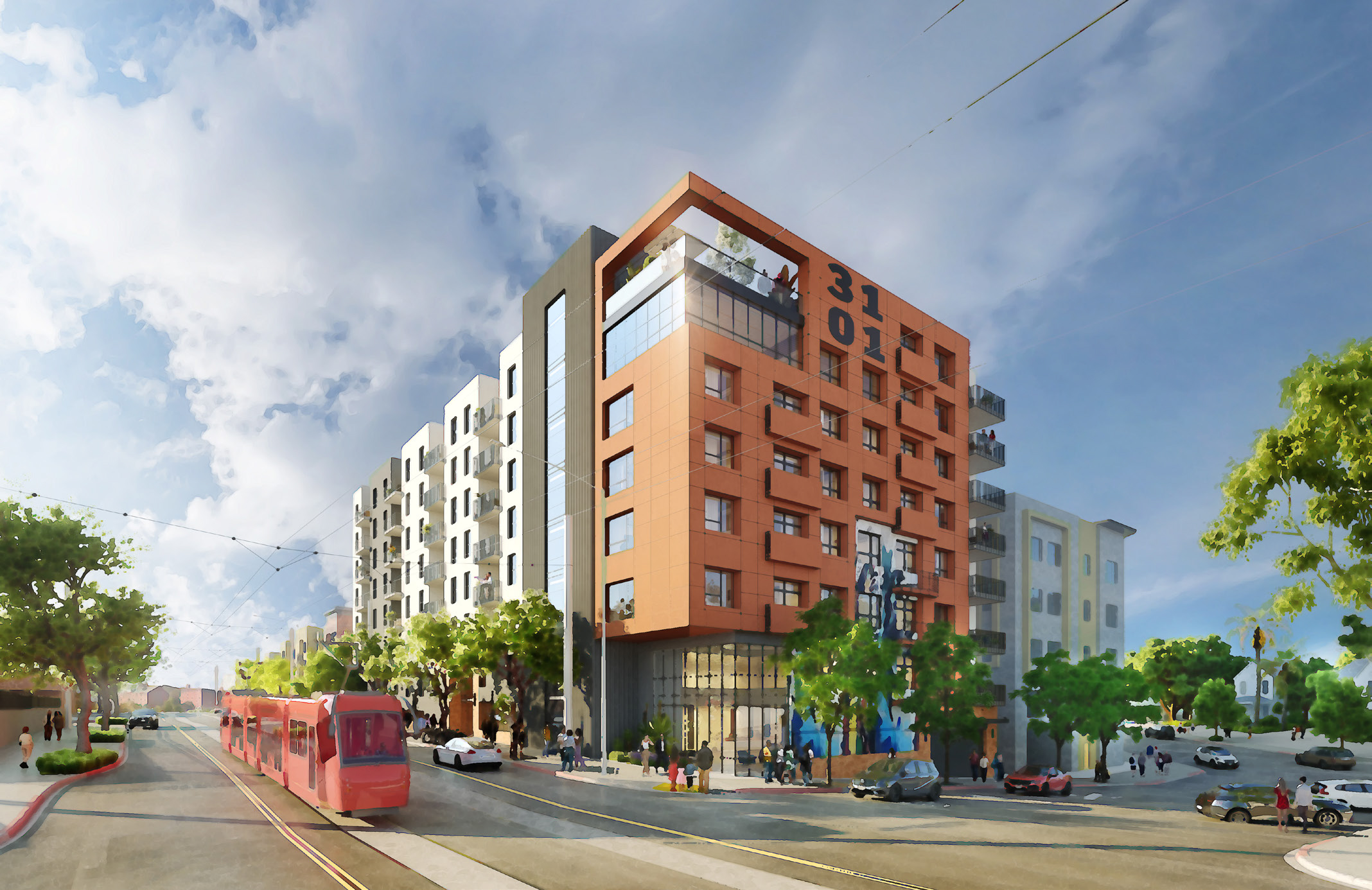 A rendering of the affordable housing project that Decro proposed...