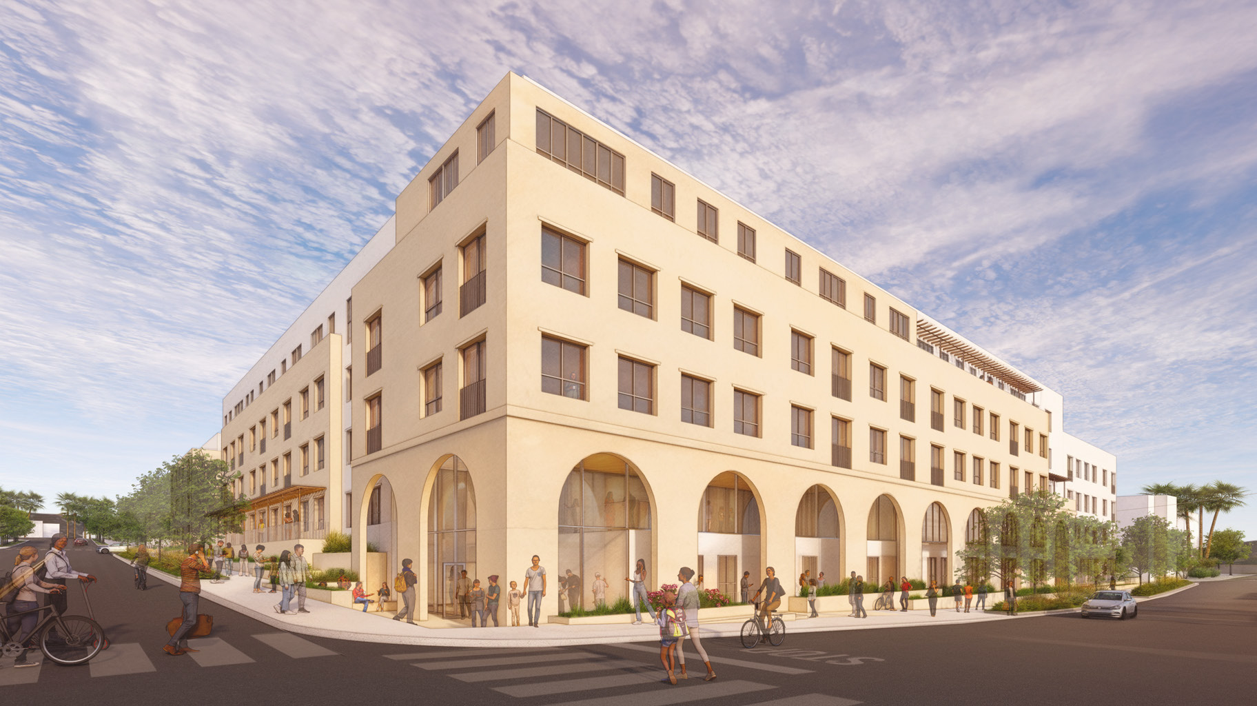 A rendering of a building proposed as part of an...