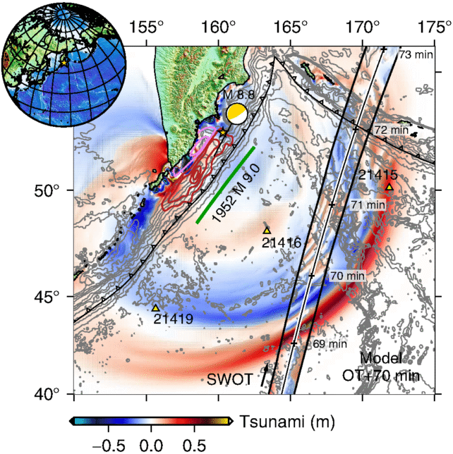 Satellite Captures Details of Tsunami Racing Through Pacific Ocean