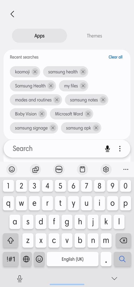 samsung galaxy store 4.6.03.8 update bottom search bar
