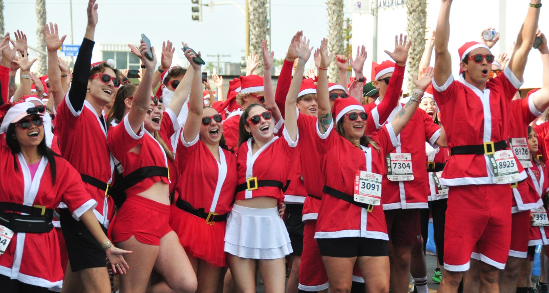 Christmas on Crystal Pier, a parade, and Santas running