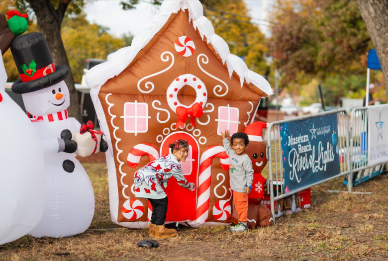 Kids have fun during 2024's River of Lights celebration. 