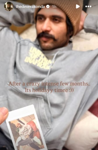 Rashmika Mandanna clicked a picture of Vijay Deverakonda ahead of their vacation.