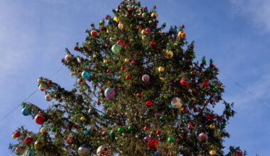 Sundance Christmas tree decorated with ornaments from North Texas artists