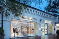 The new Miu Miu store at Highland Park Village features a sculpted white façade and glass...