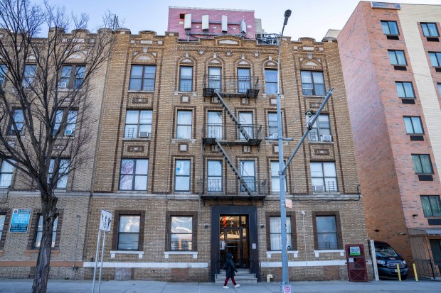 Detectives are investigating the death of a 51-year-old man whose body was found in an apartment on Pennsylvania Ave. near Fulton St. in East New York, Brooklyn. (Theodore Parisienne / New York Daily News)