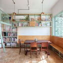 Tempo Nexus Library / k59 atelier - Interior Photography, Closet, Wood, Shelving, Table, Lighting, Chair