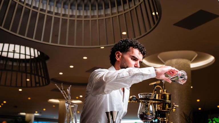 The bar allows guests to choose from five infusions and select drinks designed to align with various moods.