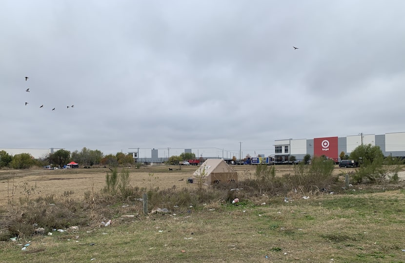 In the field off Walnut Hill Lane and N. Stemmons Freeway -- a field owned by the Million...