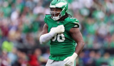 Eagles DT Jalen Carter undergoes procedure on both shoulders, out vs. Chargers: Source