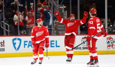Alex DeBrincat’s scoring tear, Axel Sandin-Pellikka’s growth: Five Red Wings thoughts