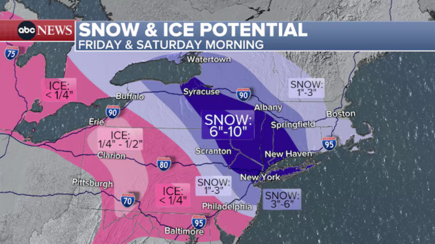 Dangerous snowstorm hitting NYC, New Jersey, upstate New York: Latest forecast