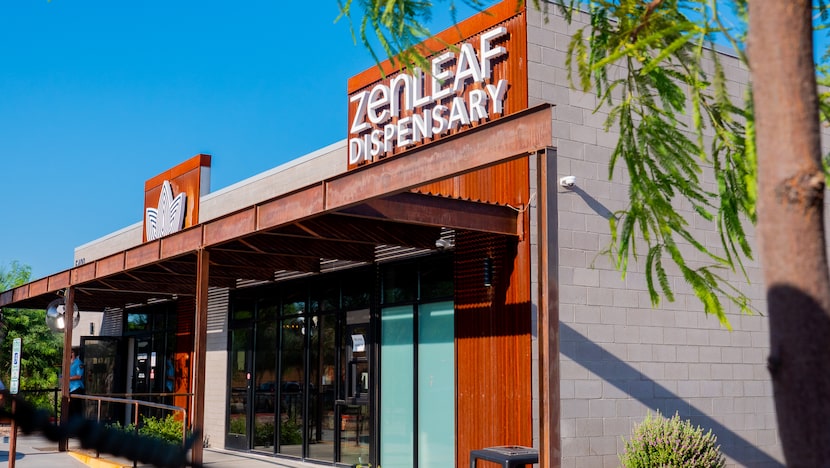 The exterior of Verano’s Zen Leaf dispensary in Gilbert, Ariz. The company plans to open the...
