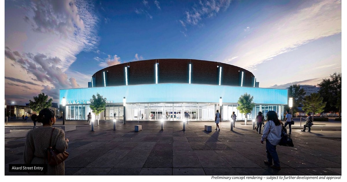 City releases designs for Memorial Auditorium arena, where Dallas Wings are set to play