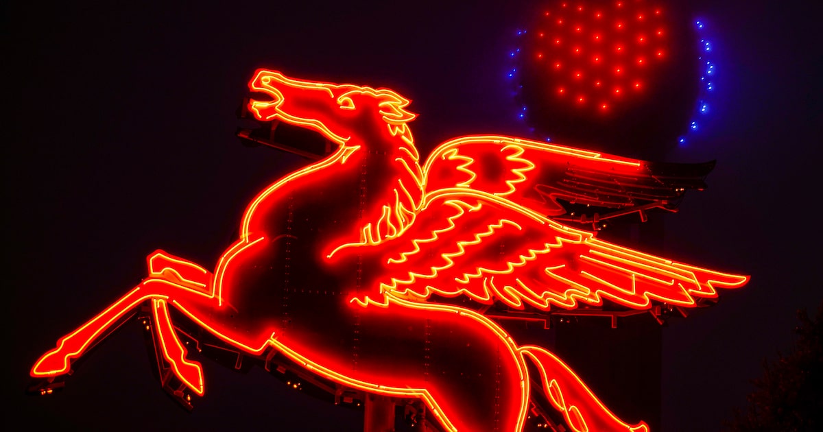 The tale of Dallas’ flying red horse, and how an oil company’s logo became a city symbol