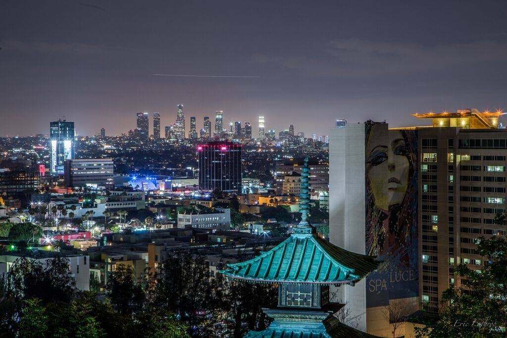 View of Los Angeles from Yamashiro.