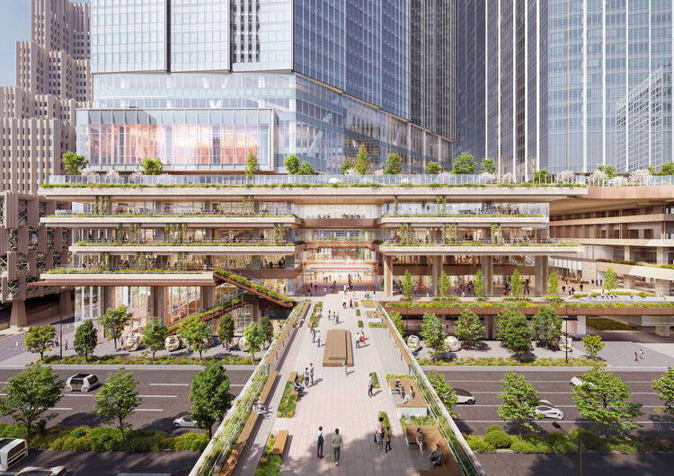 A Smart City Prototype in Japan: PLP Architecture Breaks Ground on the First Tower of Tokyo Cross Park - Image 1 of 15