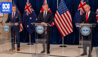 AUKUS ministers meet in Washington as Hegseth praises Australia for 'stepping up'