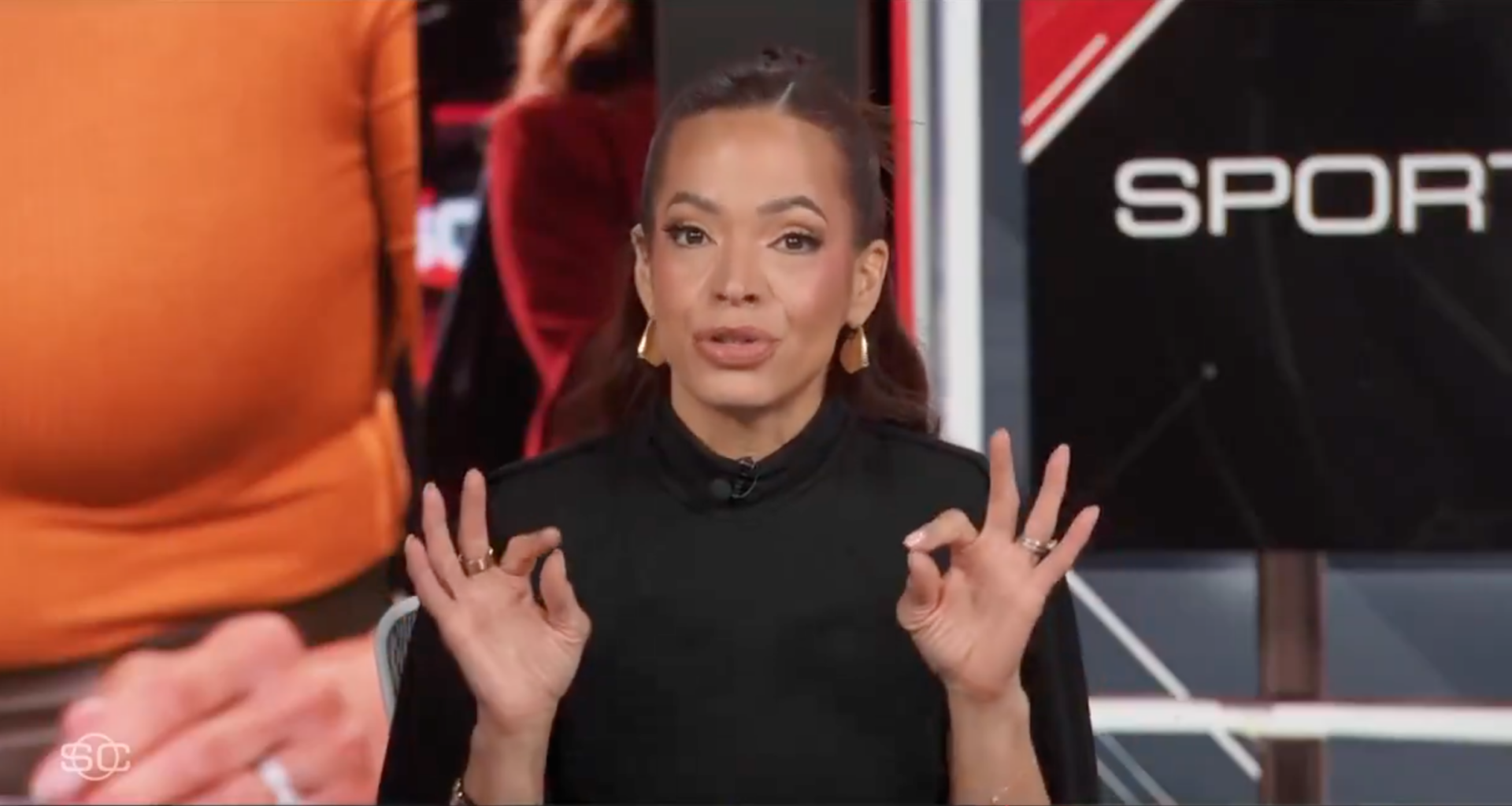 Elle Duncan defends ESPN in final moments on-air