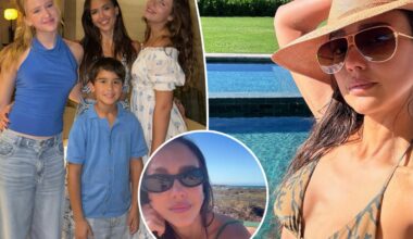 Jessica Alba models bikinis on vacation with her kids