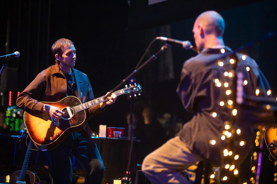 Andrew Dost at The Ally Coalition Talent Show 2025 at Skirball Center
