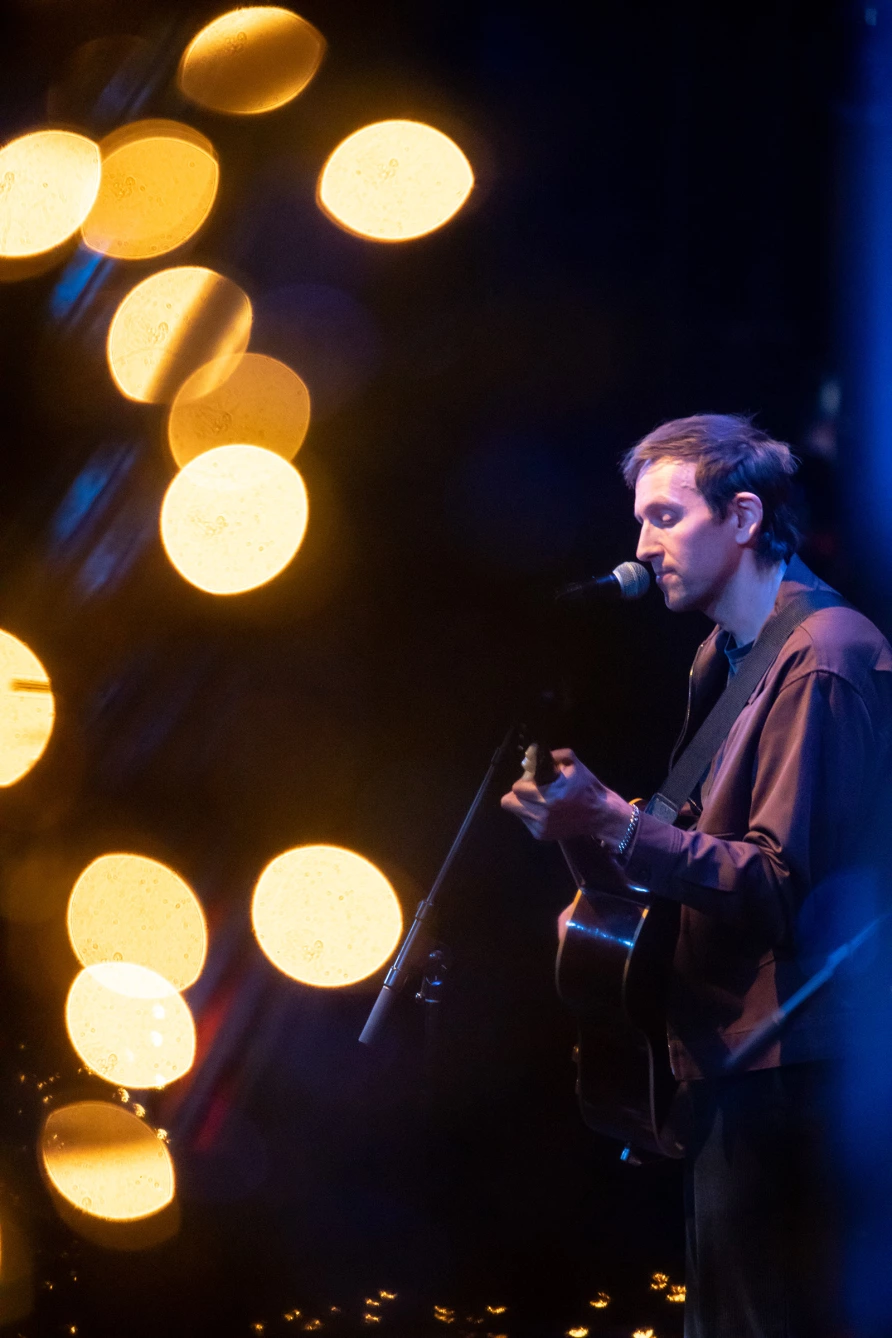 Andrew Dost at The Ally Coalition Talent Show 2025 at Skirball Center