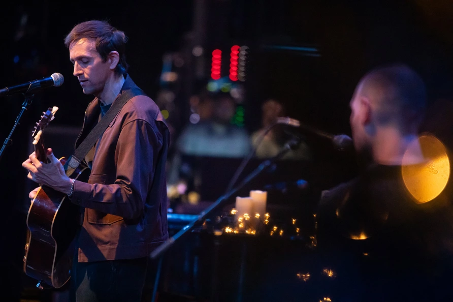 Andrew Dost at The Ally Coalition Talent Show 2025 at Skirball Center