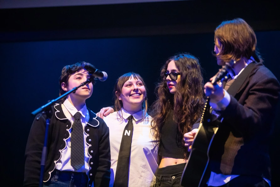 Claude, Annie DiRusso, Samia & Hank at The Ally Coalition Talent Show 2025 at Skirball Center