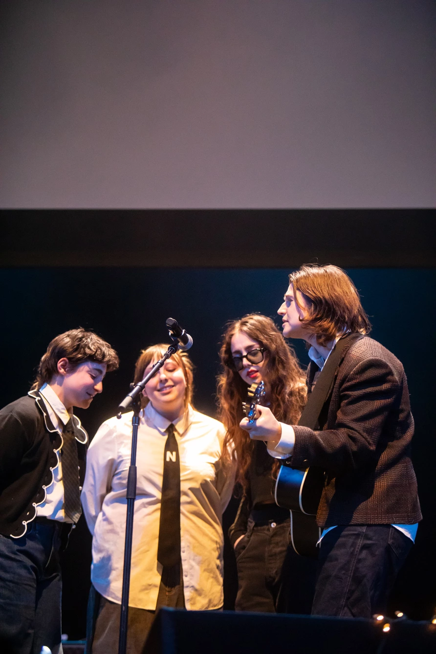 Claude, Annie DiRusso, Samia & Hank at The Ally Coalition Talent Show 2025 at Skirball Center
