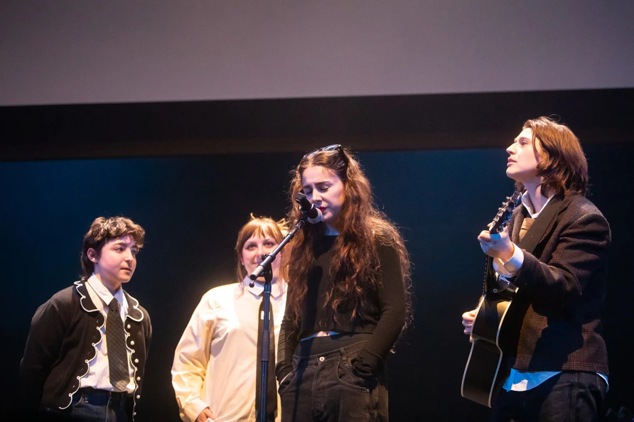 Claude, Annie DiRusso, Samia & Hank at The Ally Coalition Talent Show 2025 at Skirball Center