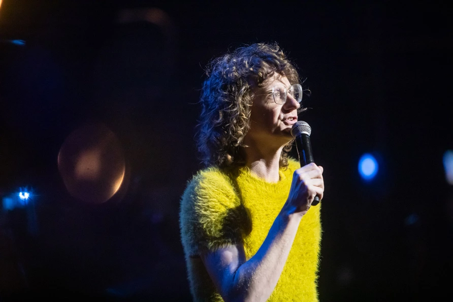 Chris Fleming at The Ally Coalition Talent Show 2025 at Skirball Center