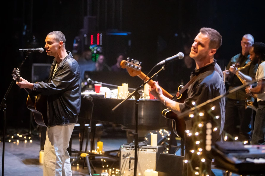Bleachers at The Ally Coalition Talent Show 2025 at Skirball Center