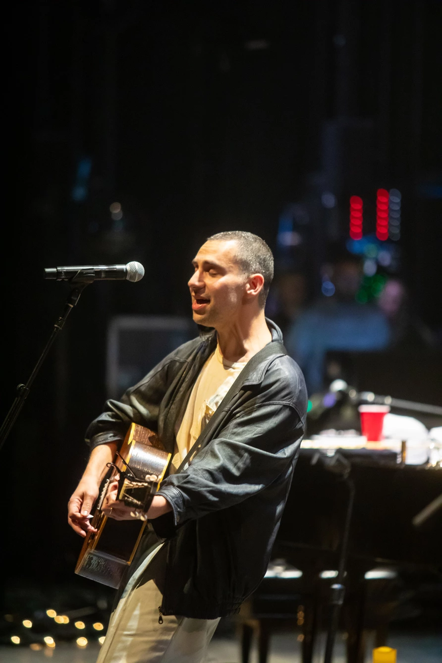 Bleachers at The Ally Coalition Talent Show 2025 at Skirball Center